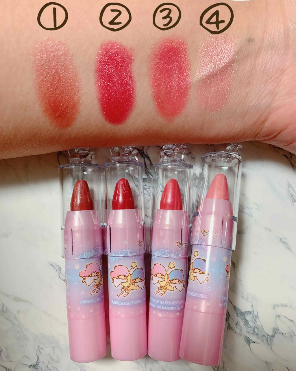 TWINKLE HAPPINESS GIRL/セリア/スティックアイシャドウを使ったクチコミ(2枚目)