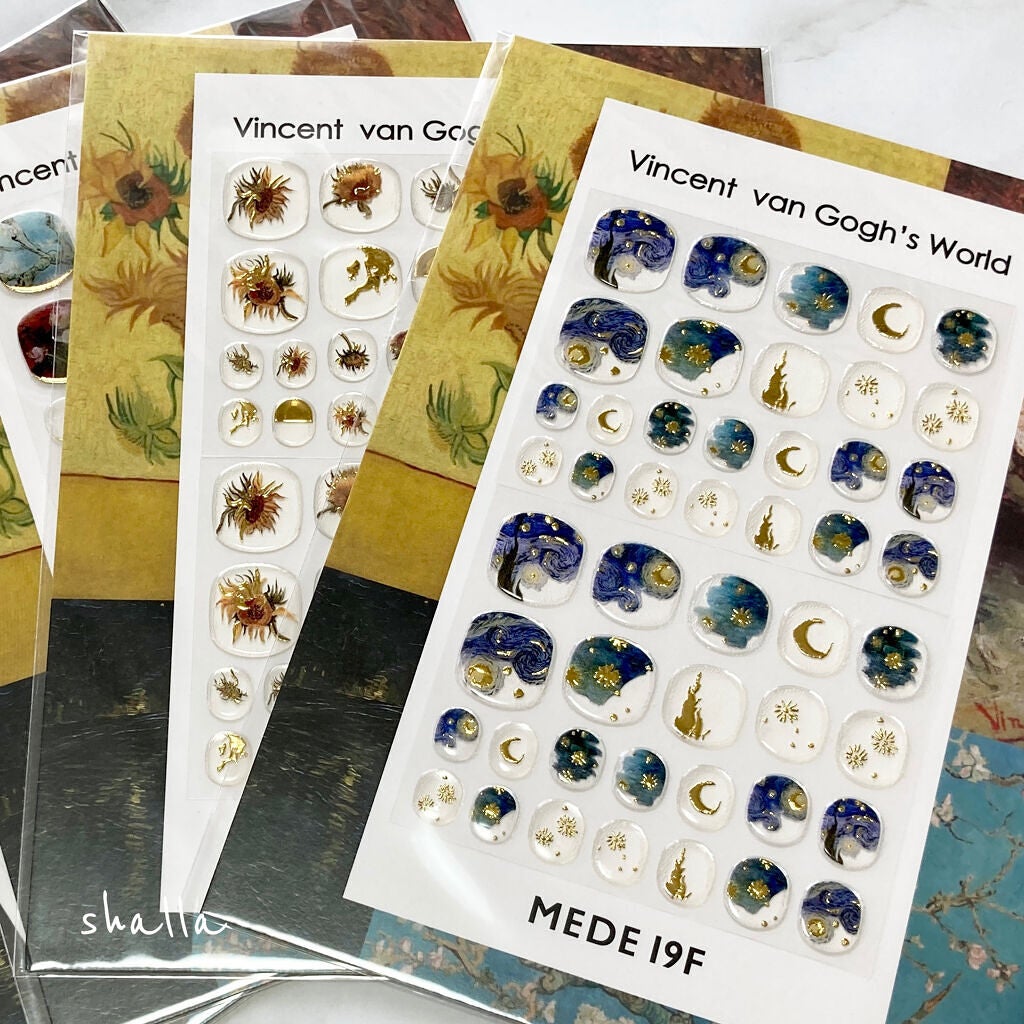 MEDE19F ゴッホの世界をまとうネイルシールの会/フェリシモ/ネイルシールを使ったクチコミ(4枚目)