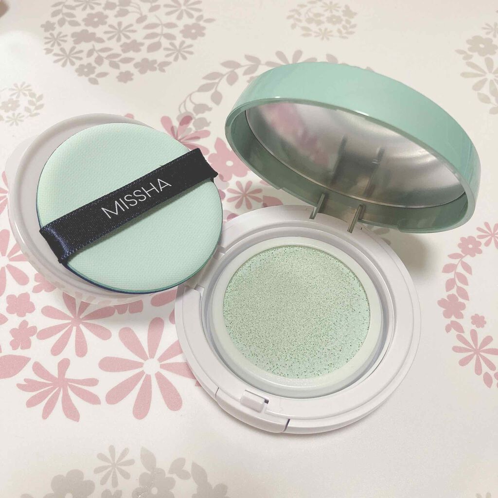 M クッションベース(ミント)/MISSHA/化粧下地を使ったクチコミ（2枚目）