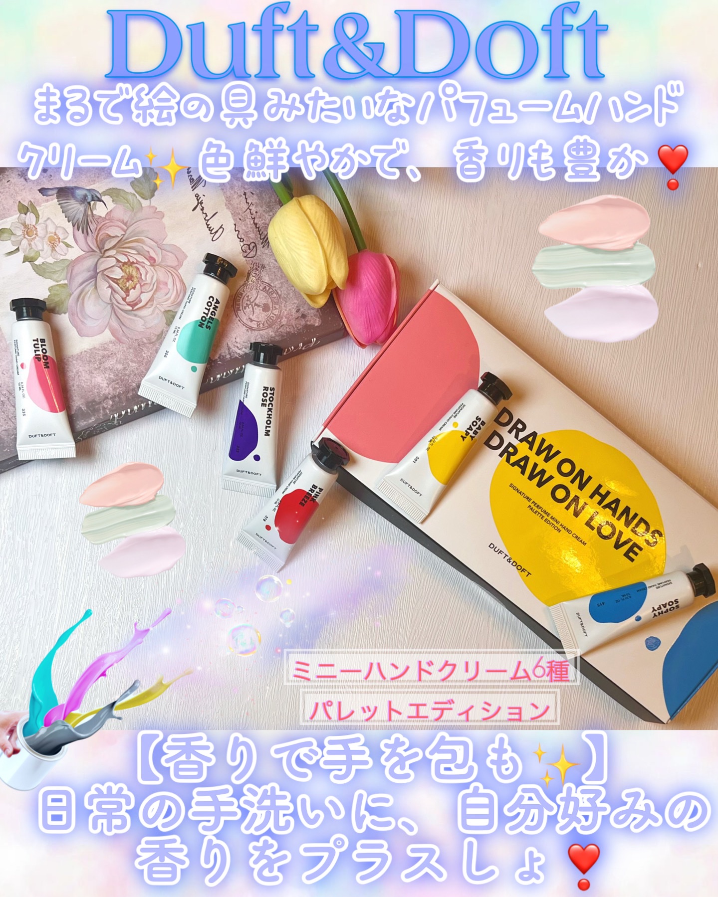 シグネチャーパフュームハンドクリームミニチュアギフトセット/DUFT&DOFT/ハンドクリームを使ったクチコミ（1枚目）