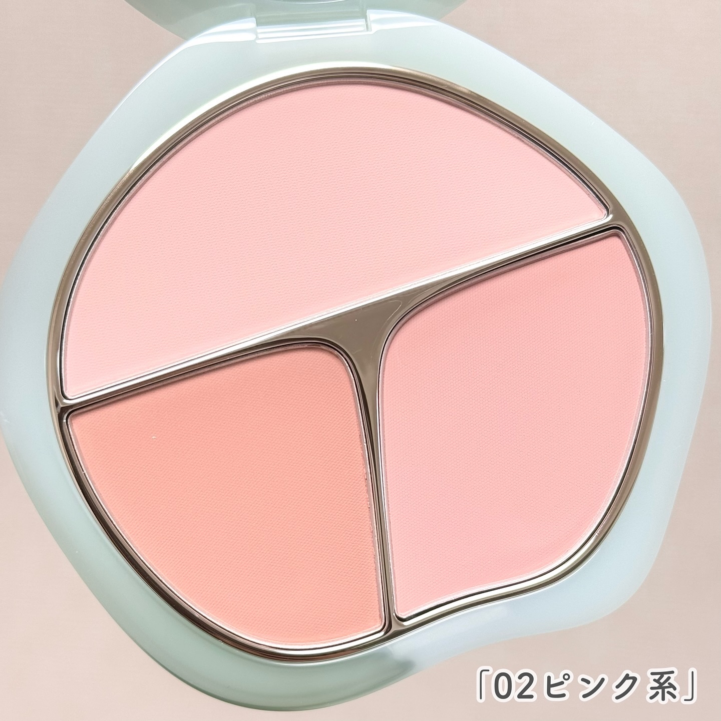 TIMAGE  3色チークパレット/TIMAGE/パウダーチークを使ったクチコミ（3枚目）