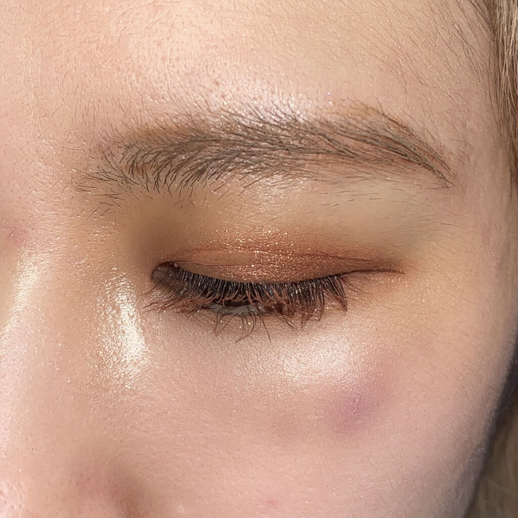 single eye color(mable) se-01 コルク/la peau de gem./単色アイシャドウを使ったクチコミ（3枚目）