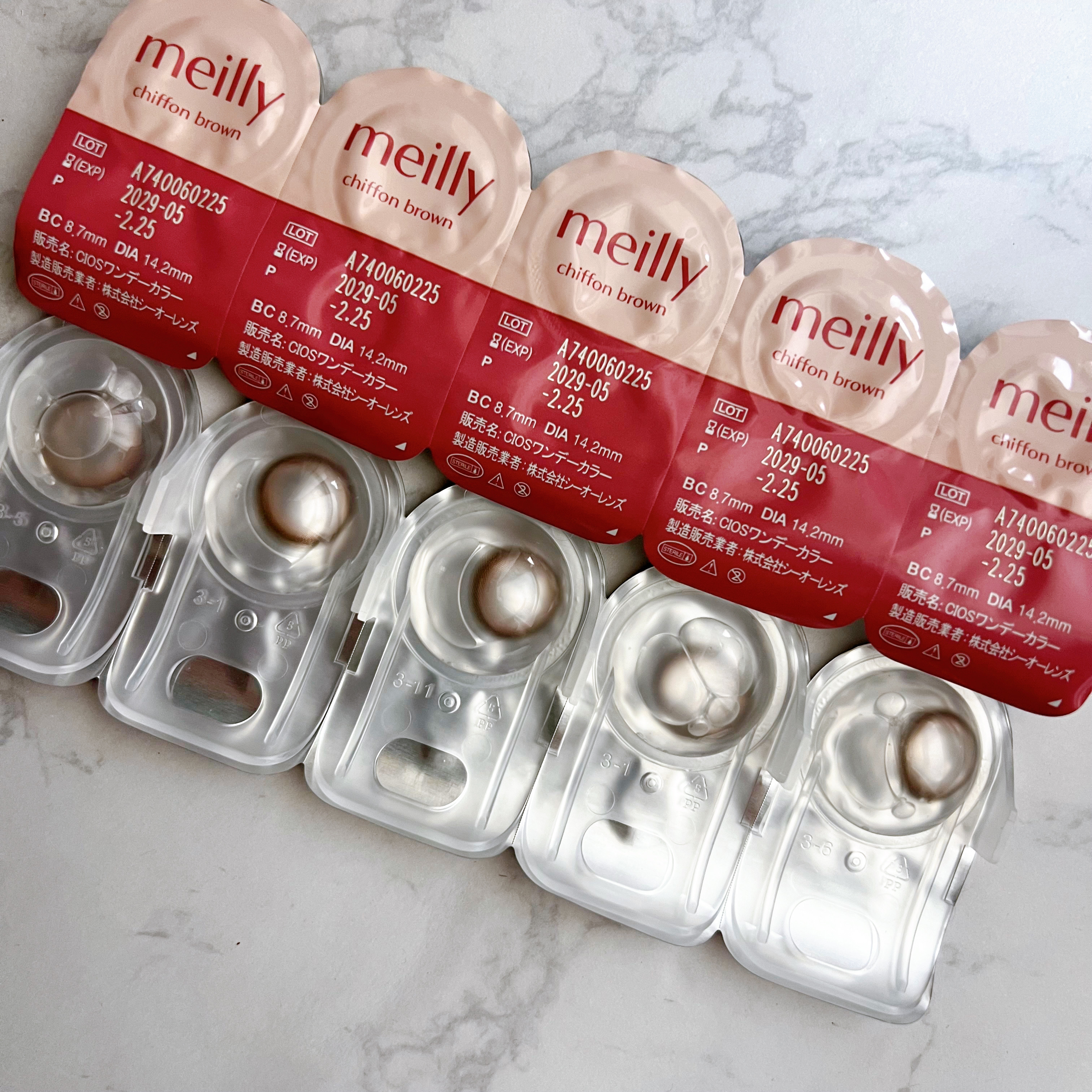chiffon/meilly/ワンデー（１DAY）カラコンを使ったクチコミ（3枚目）
