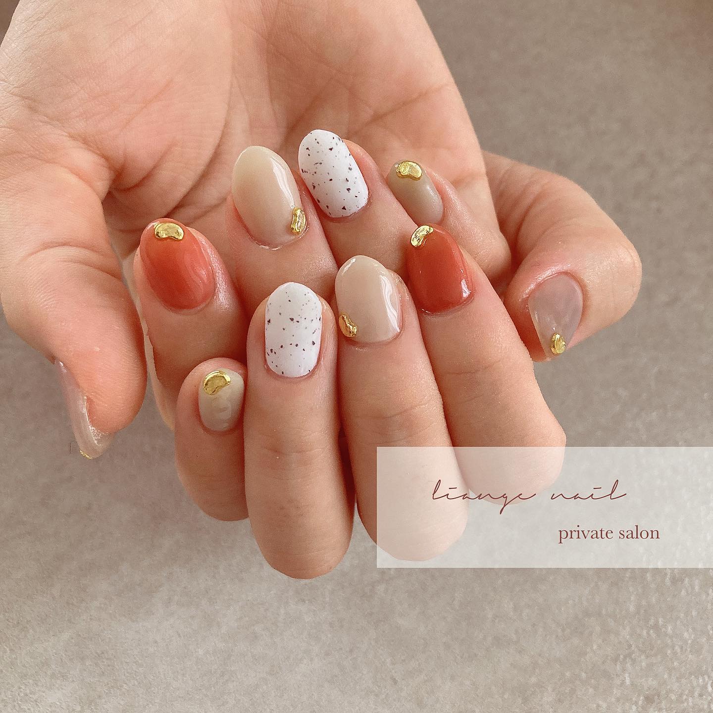 #リアンジェネイル,#柏ネイル,#ネイル,#ニュアンスネイル,#大人ニュアンスネイル,#夏ネイル,#テラコッタネイル,#ピスタチオネイル,#ダルメシアンネイル,#シェルネイル,#ミラーネイルのネイルデザイン