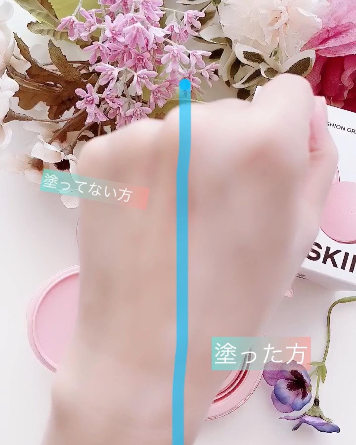 ハイパーカバーフィットクッション ピンク(桜エディション)/APRILSKIN/クッションファンデーションを使ったクチコミ(3枚目)