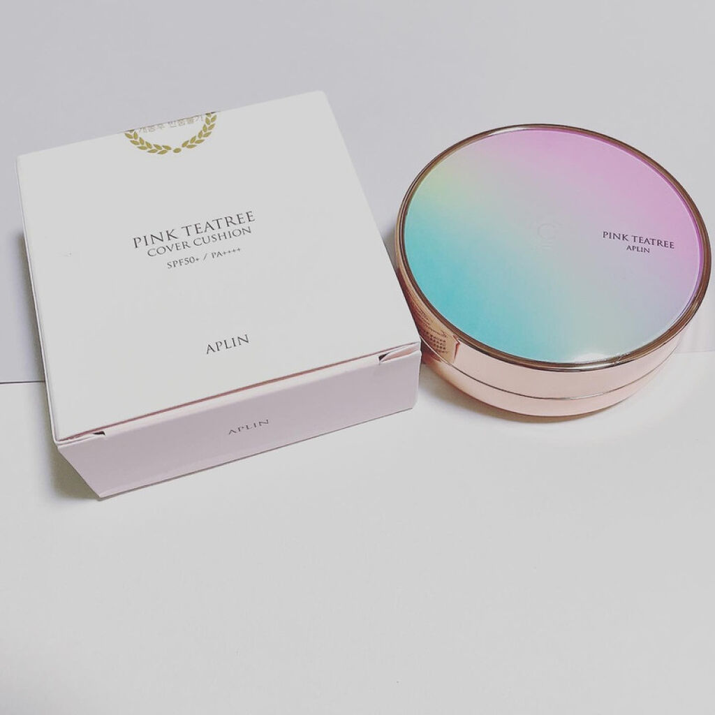 ピンクティーツリーカバークッション/APLIN/クッションファンデーションを使ったクチコミ（1枚目）