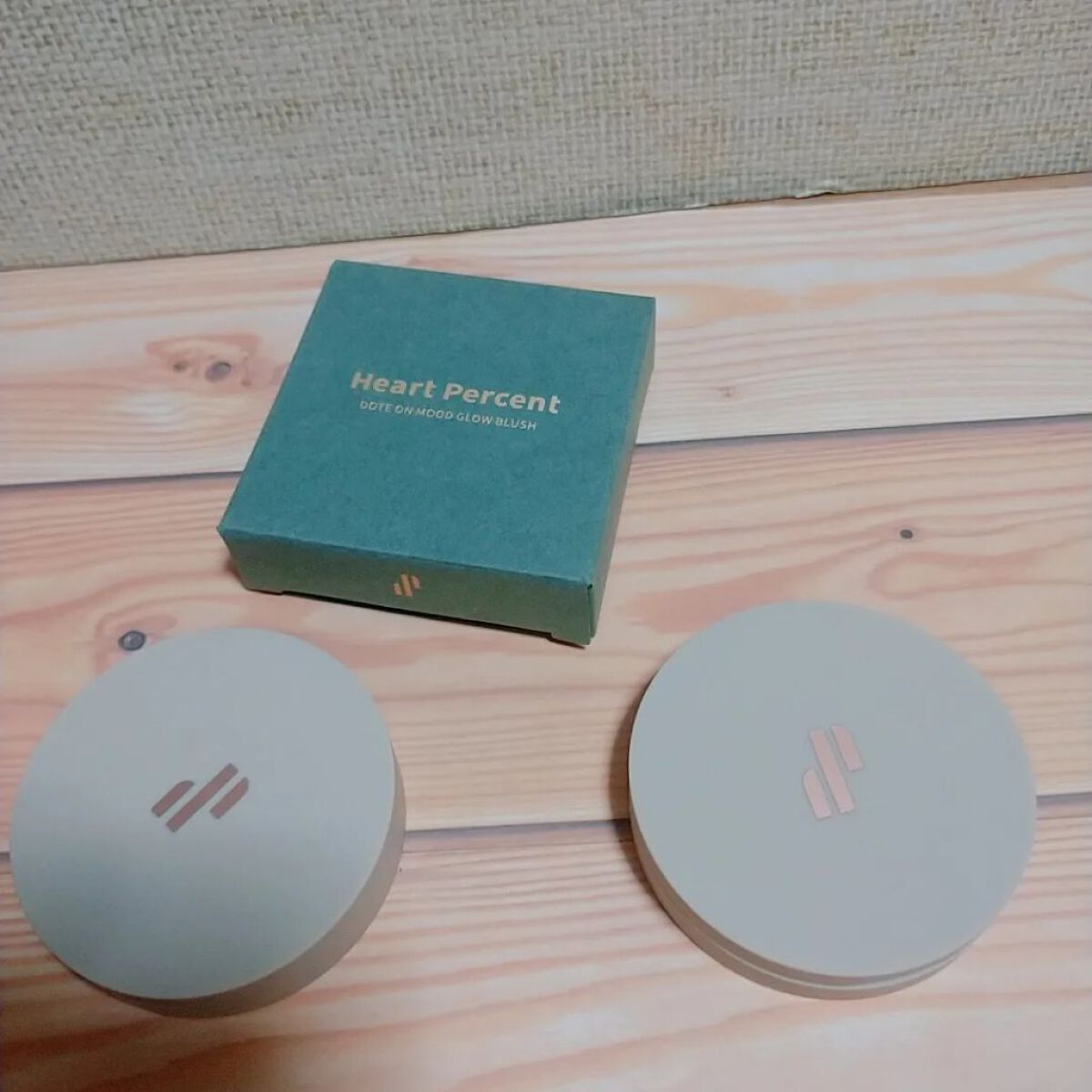 ドットオンムード グロウブラッシュ 02 Coral Breeze/Heart Percent/パウダーチークを使ったクチコミ（1枚目）