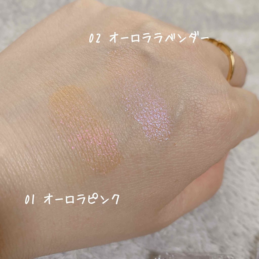 シマリングオーロラアイズ 02 オーロララベンダー/キャンメイク/単色アイシャドウを使ったクチコミ（3枚目）