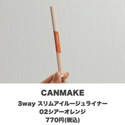 3wayスリムアイルージュライナー/キャンメイク/リキッドアイライナーを使ったクチコミ(2枚目)