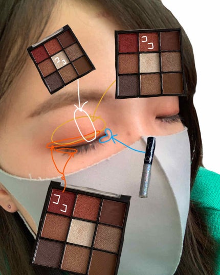 UR GLAM BLOOMING EYE COLOR PALETTE/U R GLAM/アイシャドウパレットを使ったクチコミ(3枚目)