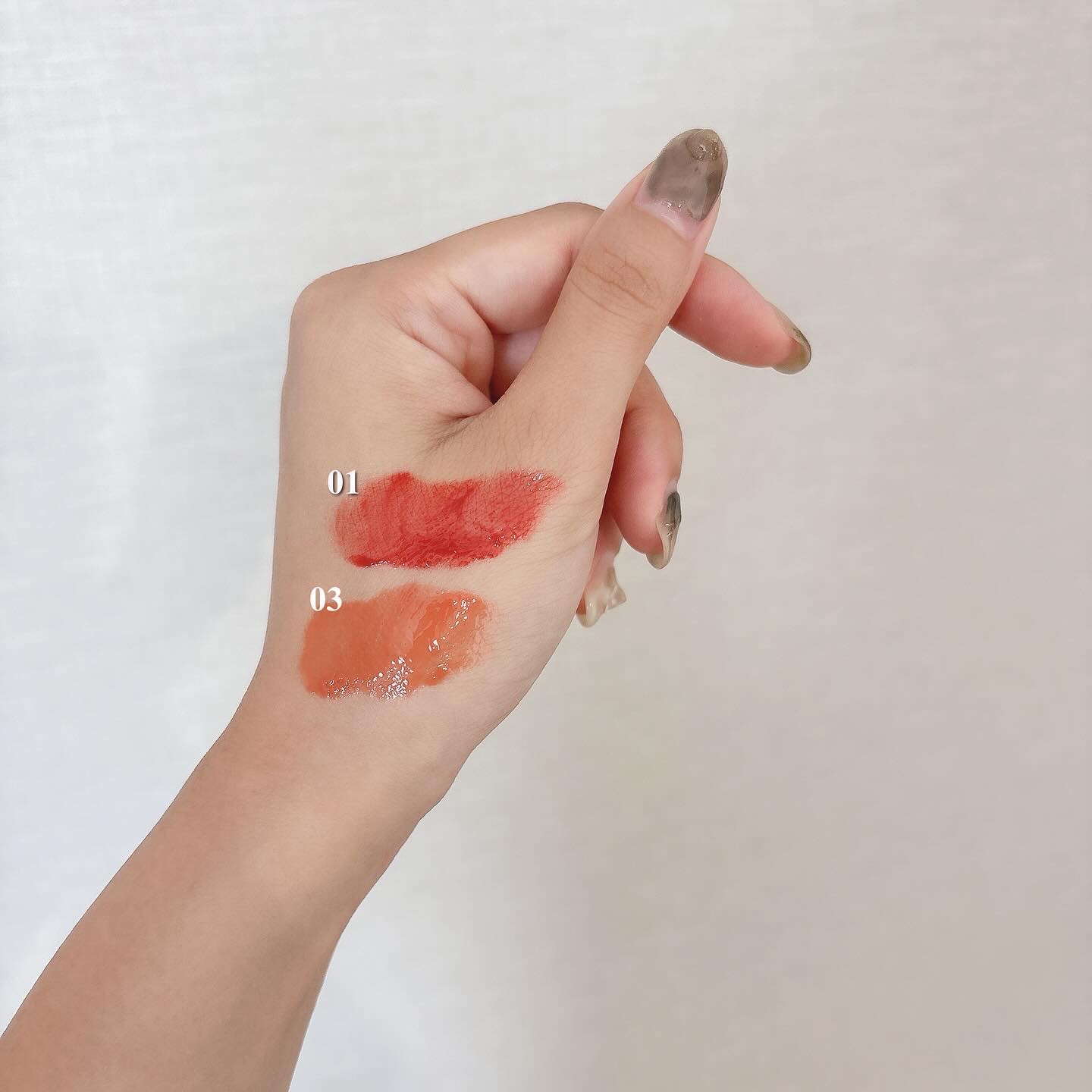 ハートクラッシュ ベアグレイズティント 03 ピロウィ(PILLOWY)/HOLIKA HOLIKA/リップティントを使ったクチコミ（2枚目）