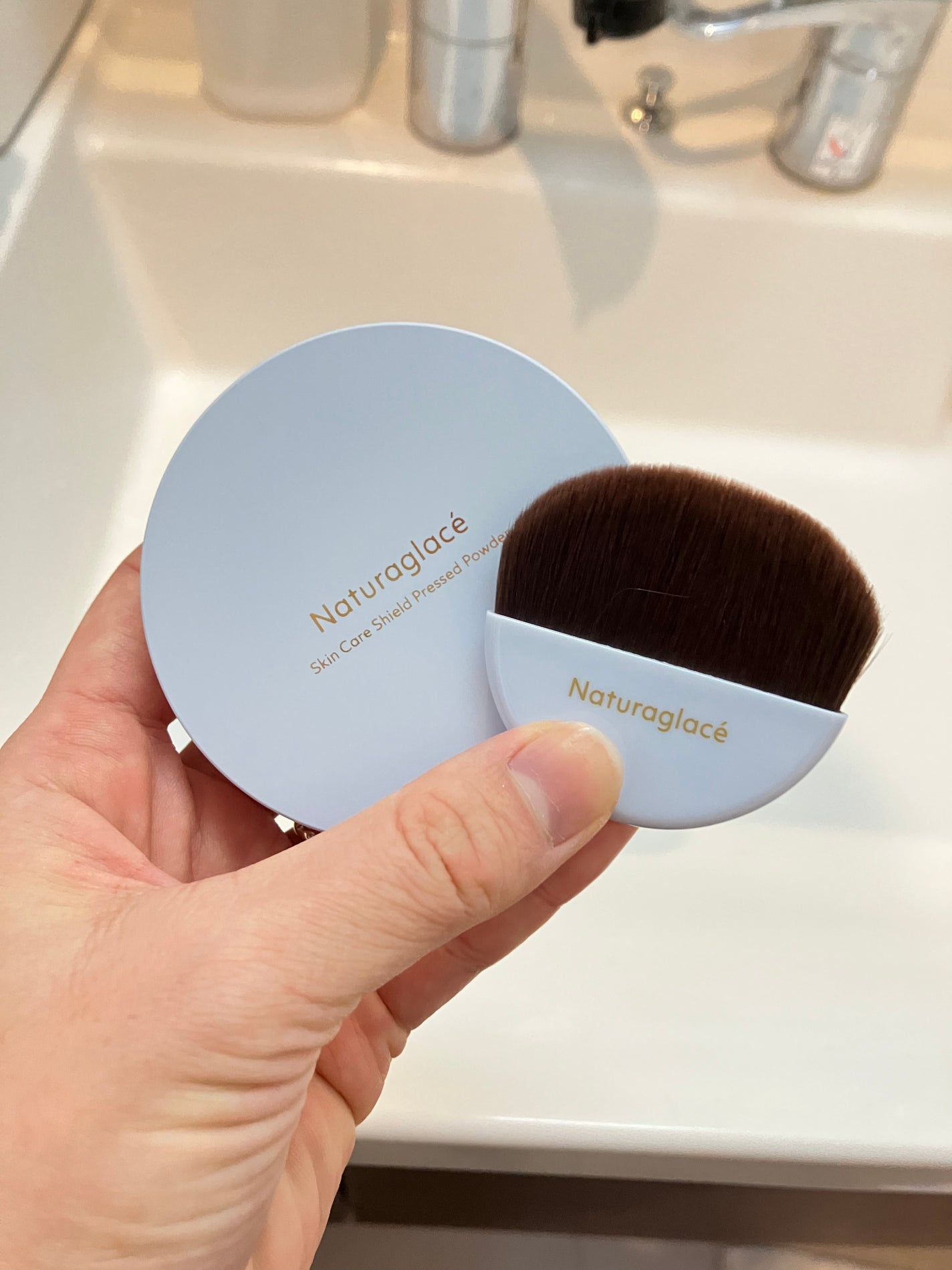 スキンケアシールド プレストパウダー/ナチュラグラッセ/プレストパウダーを使ったクチコミ(2枚目)
