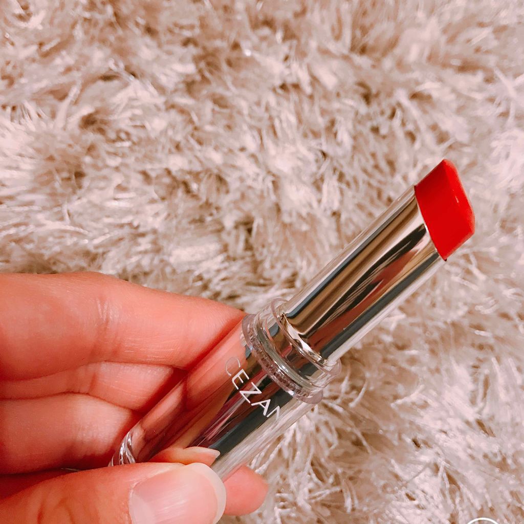 ラスティンググロスリップ/CEZANNE/口紅を使ったクチコミ（2枚目）