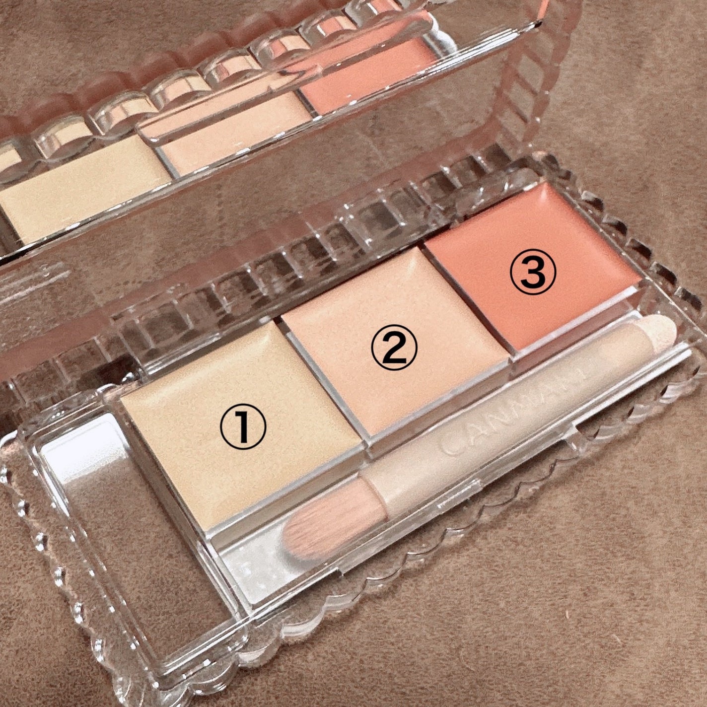 カラーミキシングコンシーラー/キャンメイク/パレットコンシーラーを使ったクチコミ(2枚目)