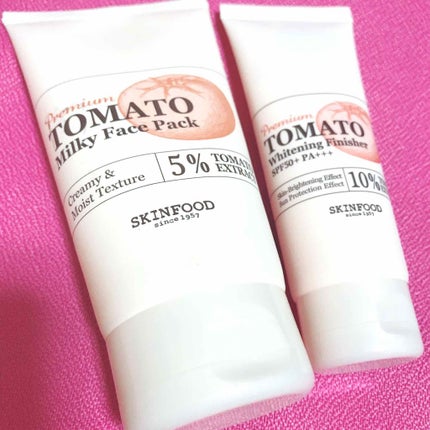 プレミアムトマト ミルキーフェイスパック/SKINFOOD/洗い流すパック・マスクを使ったクチコミ(4枚目)