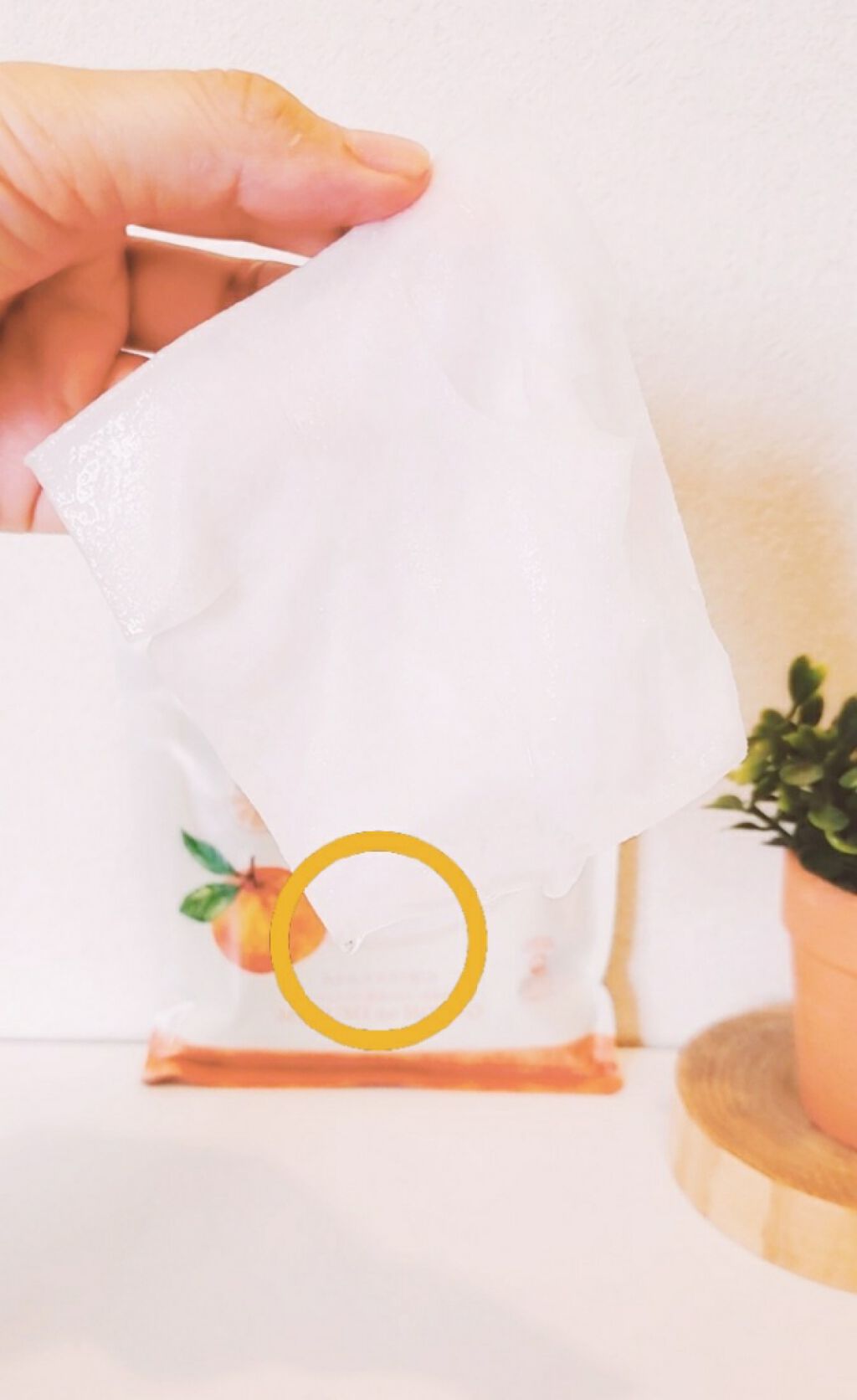 フルーツマスク みかん (しっとり)/恵の本舗/シートマスク・パックを使ったクチコミ（2枚目）