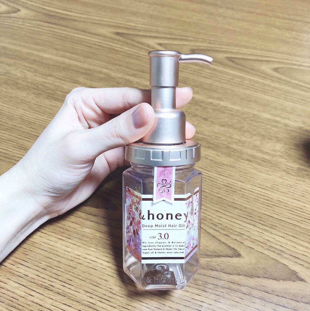 サクラ ディープモイスト ヘアオイル/&honey/ヘアオイルを使ったクチコミ（1枚目）