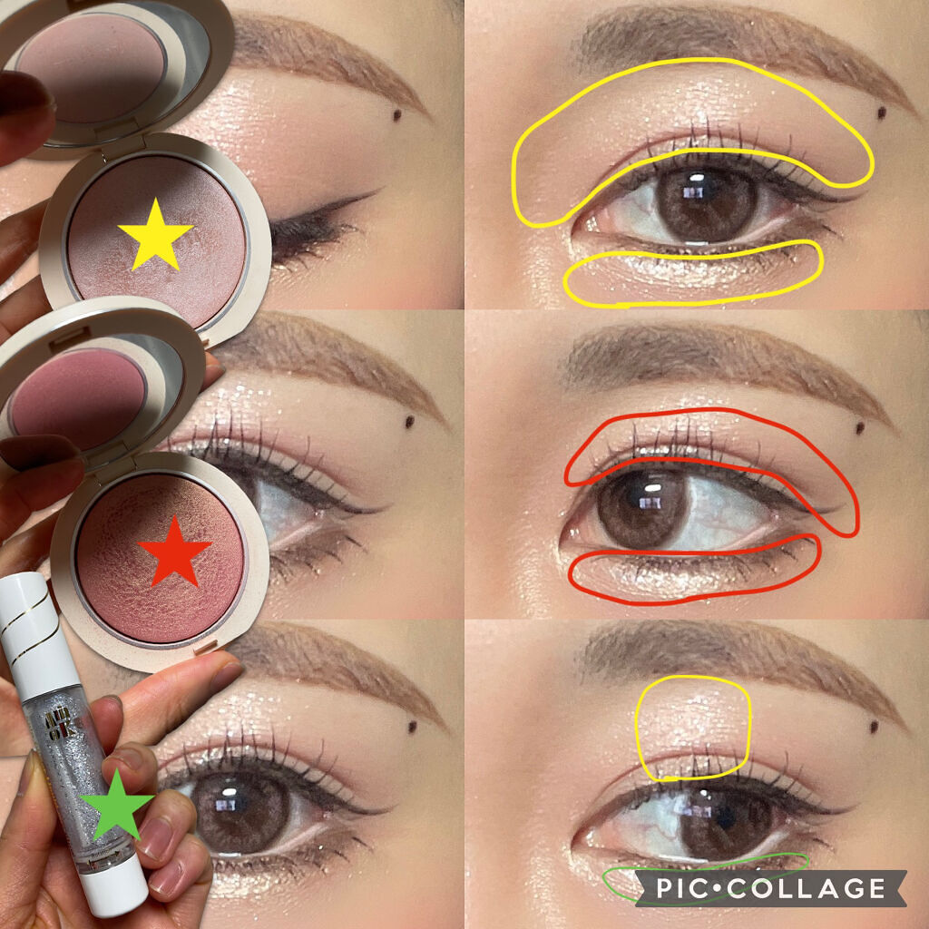 スピングリッターリキッドアイグロー EG800 シルバースター/AMIOK/グリッターを使ったクチコミ（3枚目）