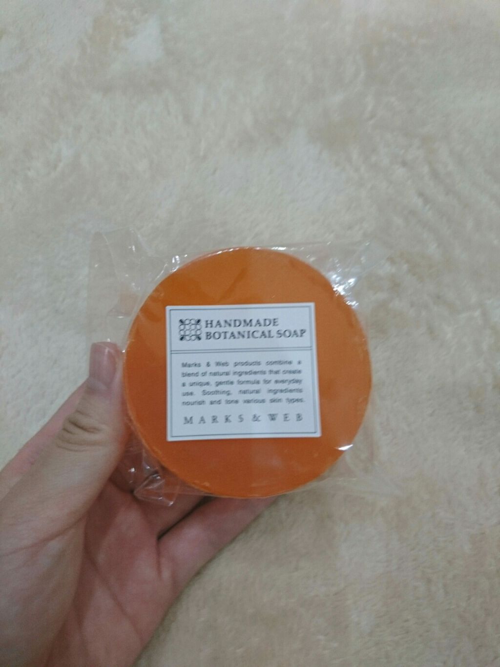 ハンドメイドボタニカルソープ マンゴー/マンダリン/MARKS&WEB/洗顔石鹸を使ったクチコミ（1枚目）