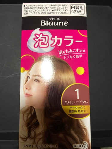 泡カラー 白髪用 1：スタイリッシュブラウン/ブローネ/ヘアカラーを使ったクチコミ（1枚目）