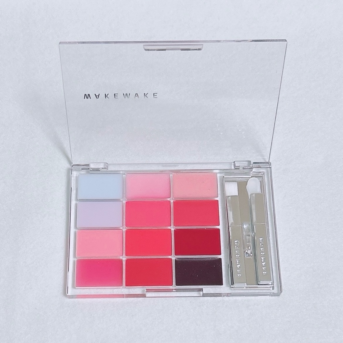 ソフトカラーリングリップパレット/wakemake/口紅を使ったクチコミ（3枚目）