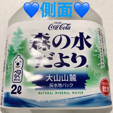 日本コカ・コーラ 森の水だよりのクチコミ「コカ・コーラ 森の水だより💙 大山山麓採水地パック💙
内容量:2,000mL 税抜き80円くら.....」(3枚目)