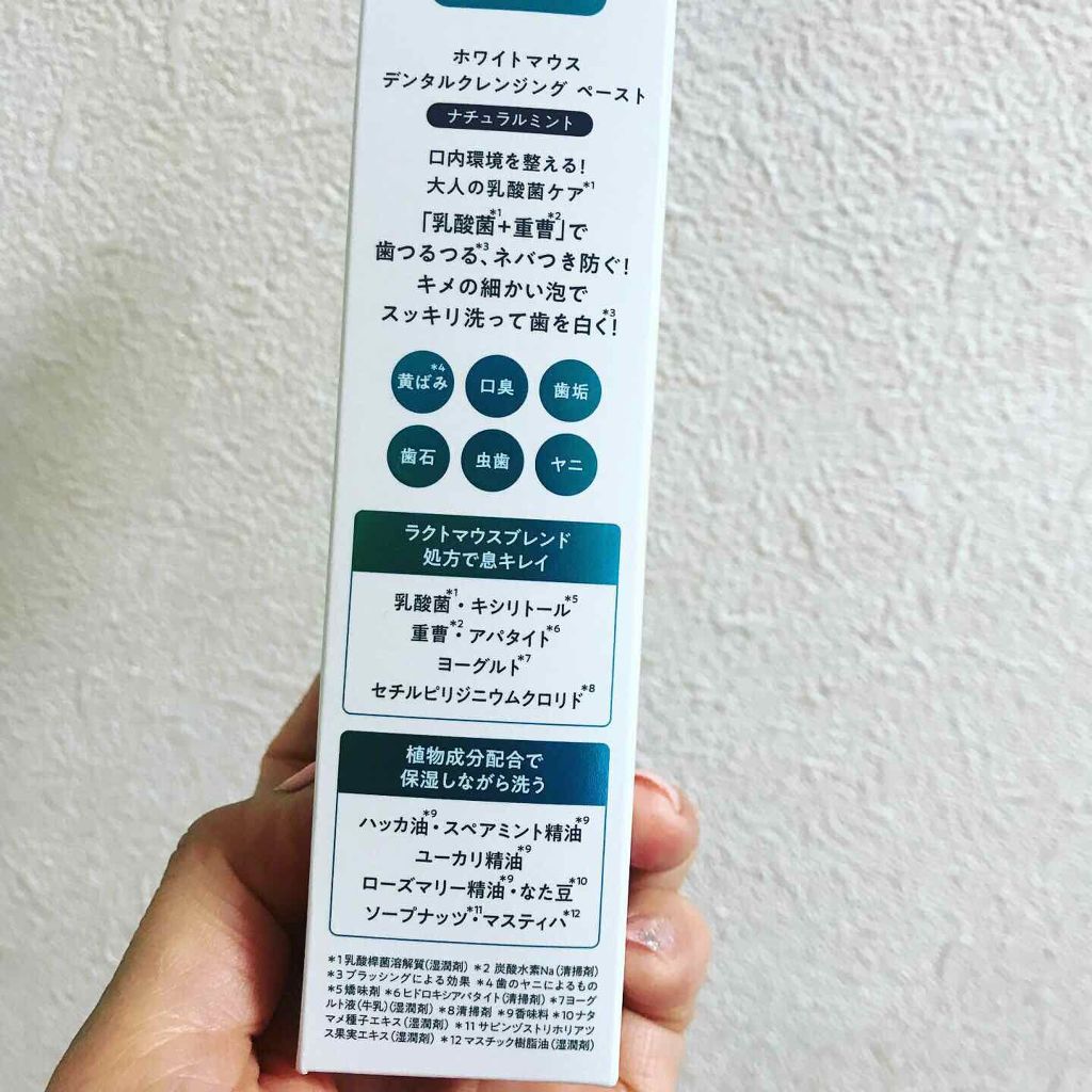 デンタルクレンジングペースト/ホワイトマウス/歯磨き粉を使ったクチコミ（2枚目）