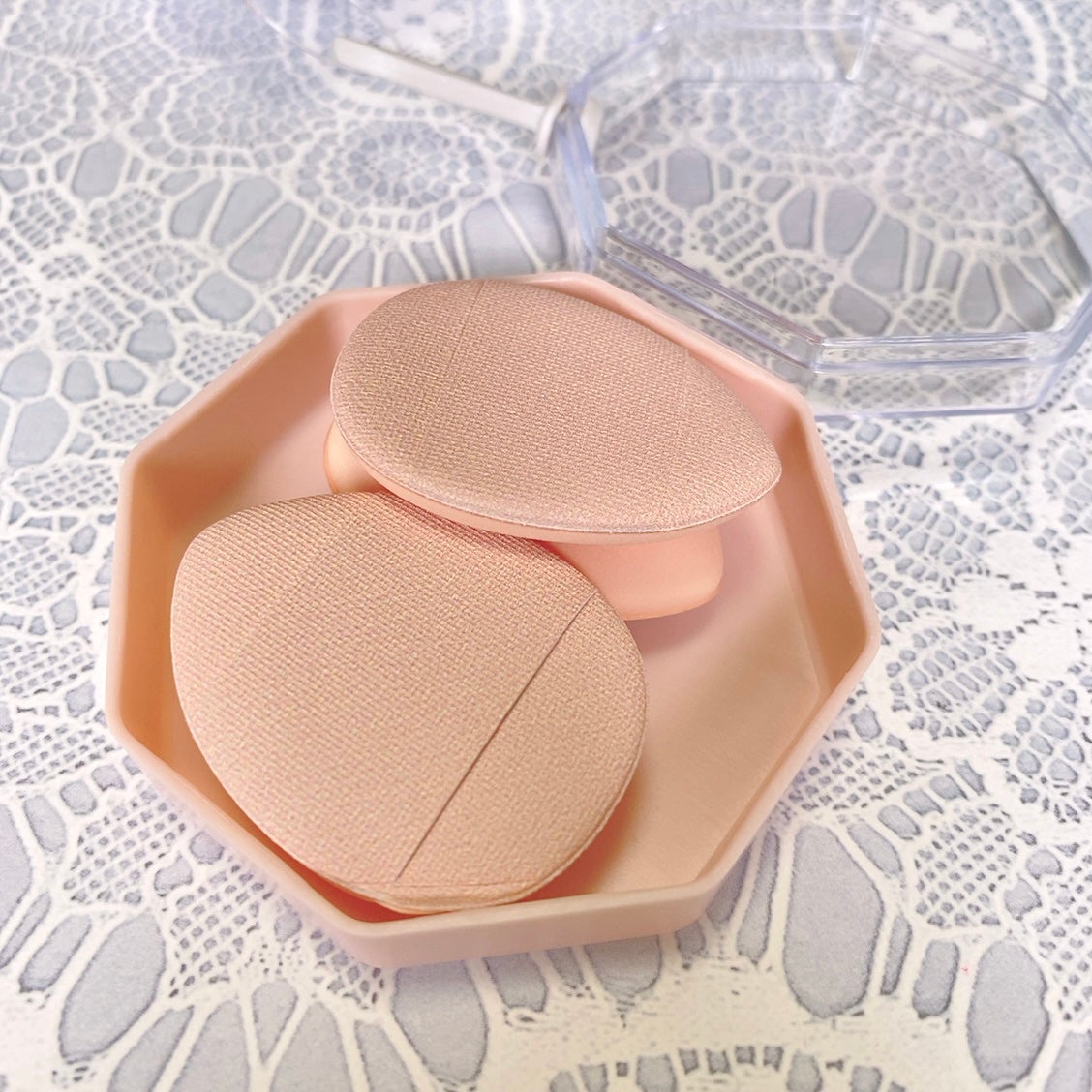 メイクアップパフ(ミニサイズ、4個、専用ケース付)/DAISO/パフ・スポンジを使ったクチコミ(2枚目)