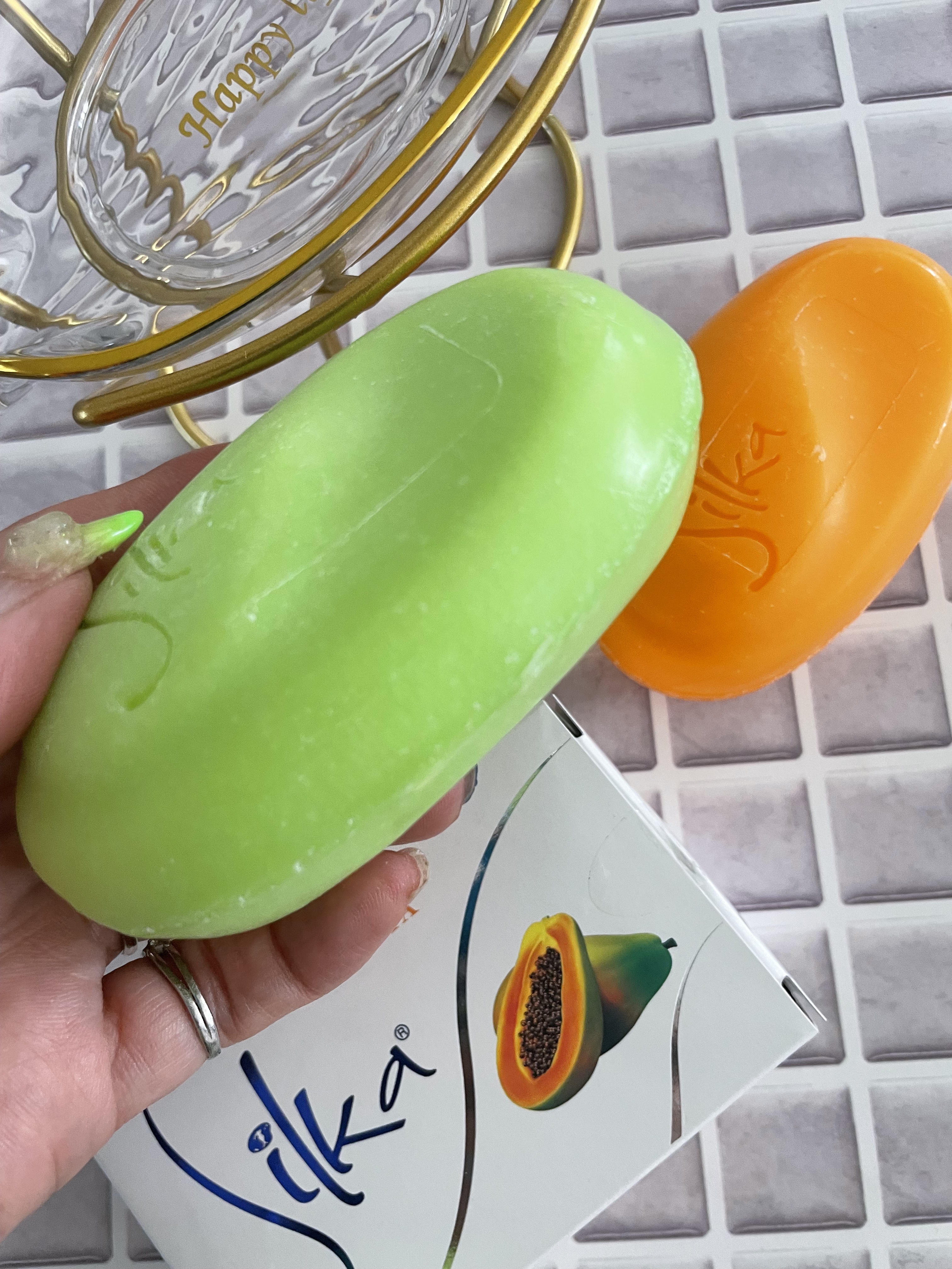 パパイヤ石鹸　Silka/パパイヤ石鹸　Silka/洗顔石鹸を使ったクチコミ（2枚目）