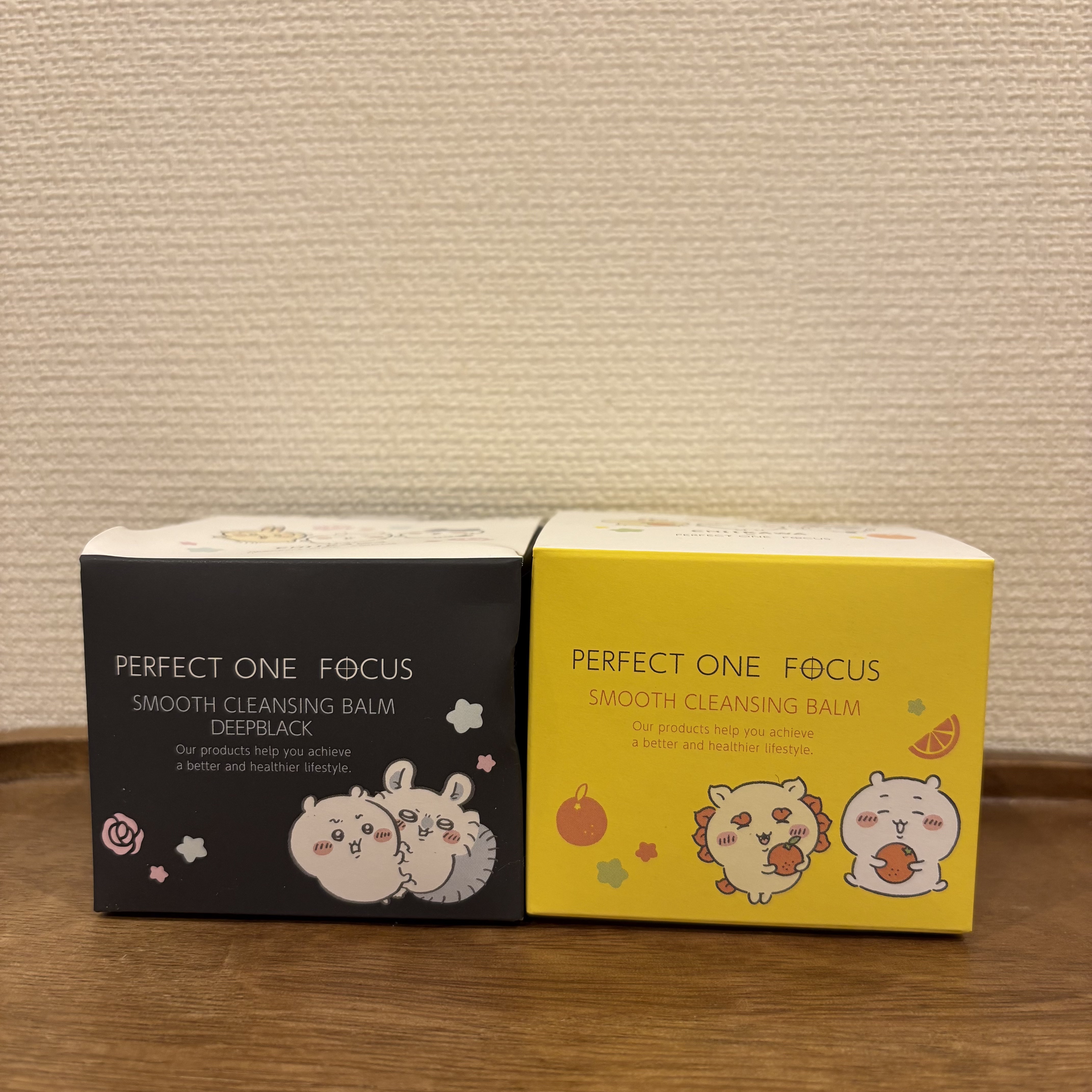 メガ割購入品①

PERFECT ONE  FOCUS
スムースクレンジングバーム ちいかわ限定デザイン

気になっていたけど高いしなって諦めてたクレンジングバーム。大好きなちいかわちゃんデザインなんて流石に買うしかない！ちい活なら安いって