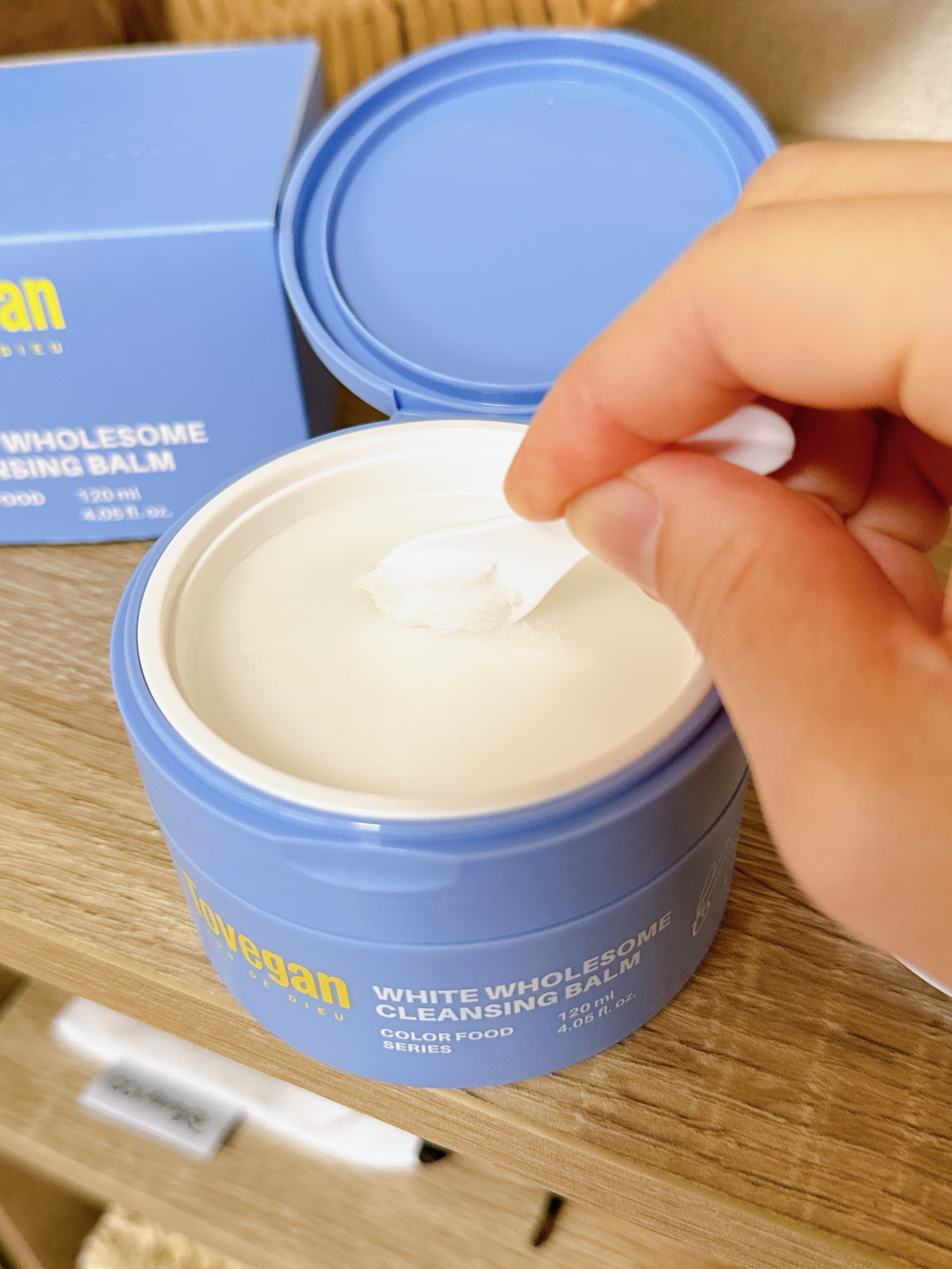 カラーフードシリーズホワイトホールサムクレンジングバーム/Tovegan/クレンジングバームを使ったクチコミ（3枚目）