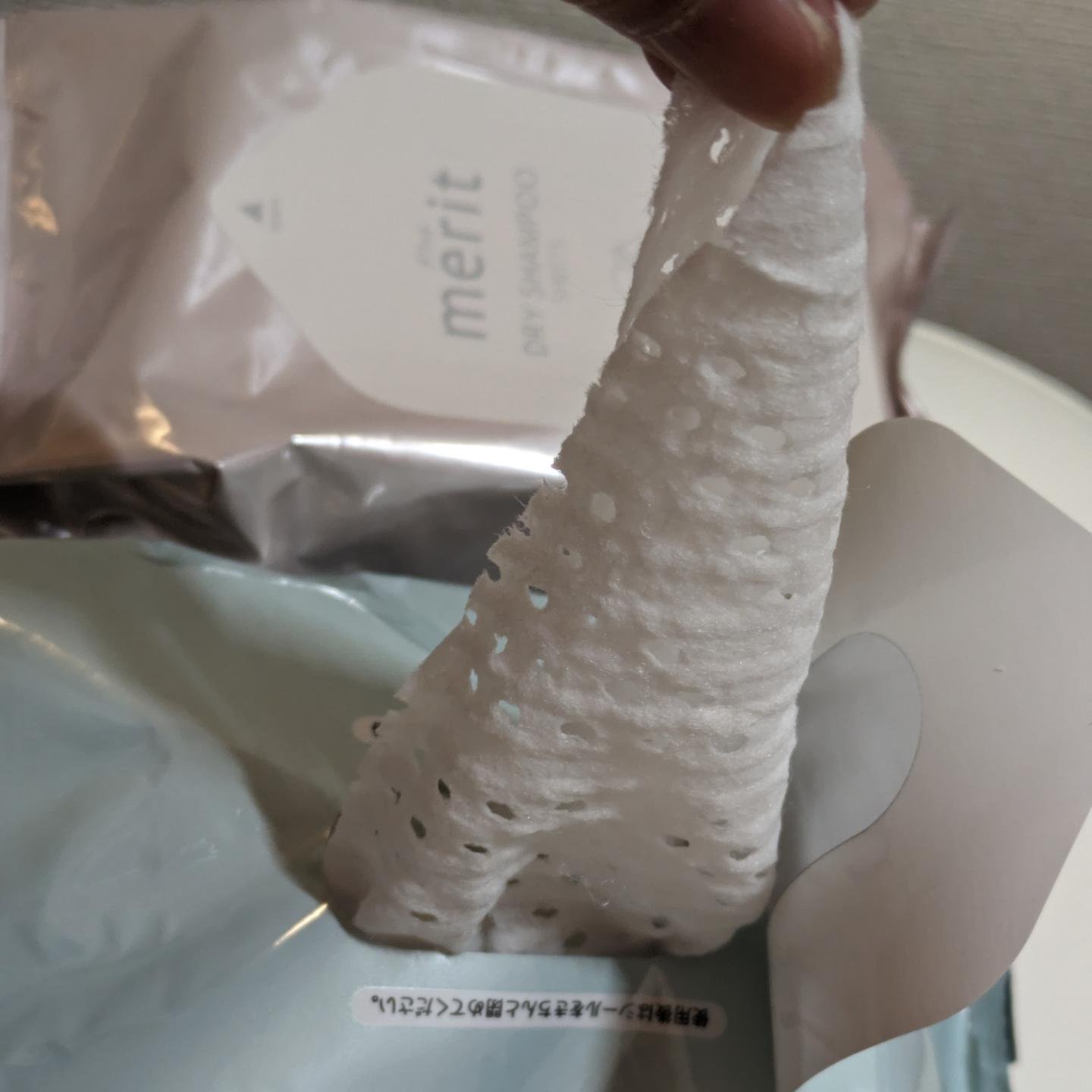 メリット ドライシャンプーシート すっきり爽快タイプ/メリット/ドライシャンプーを使ったクチコミ（2枚目）