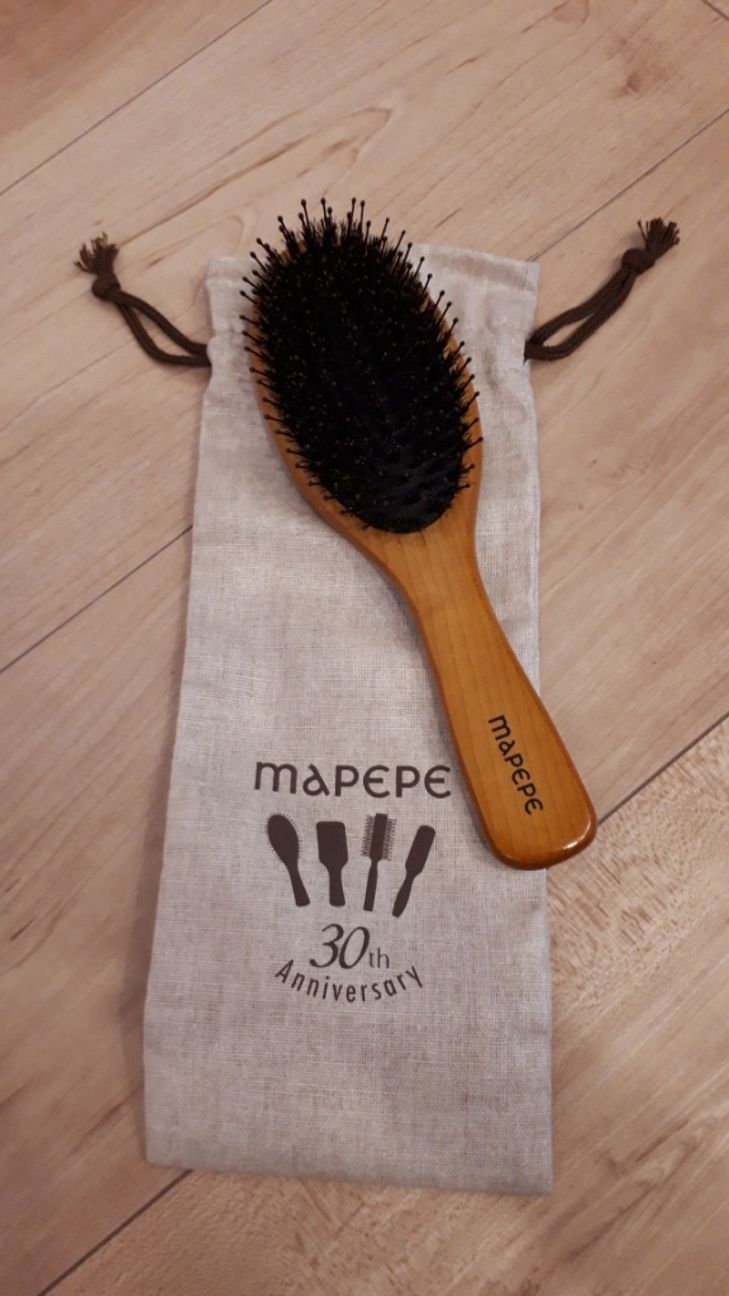 つやつや天然毛のミックスブラシ/マペペ/ヘアブラシを使ったクチコミ(1枚目)