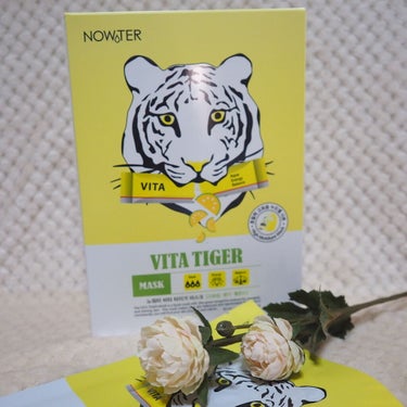 今回お初の韓国コスメブランド「NOWATER」さんの
フェイスマスク「Vita Tiger Mask」をお試ししました💛

精製水なし栄養成分だけを配合して作られたフェイスマスク。
これから日差