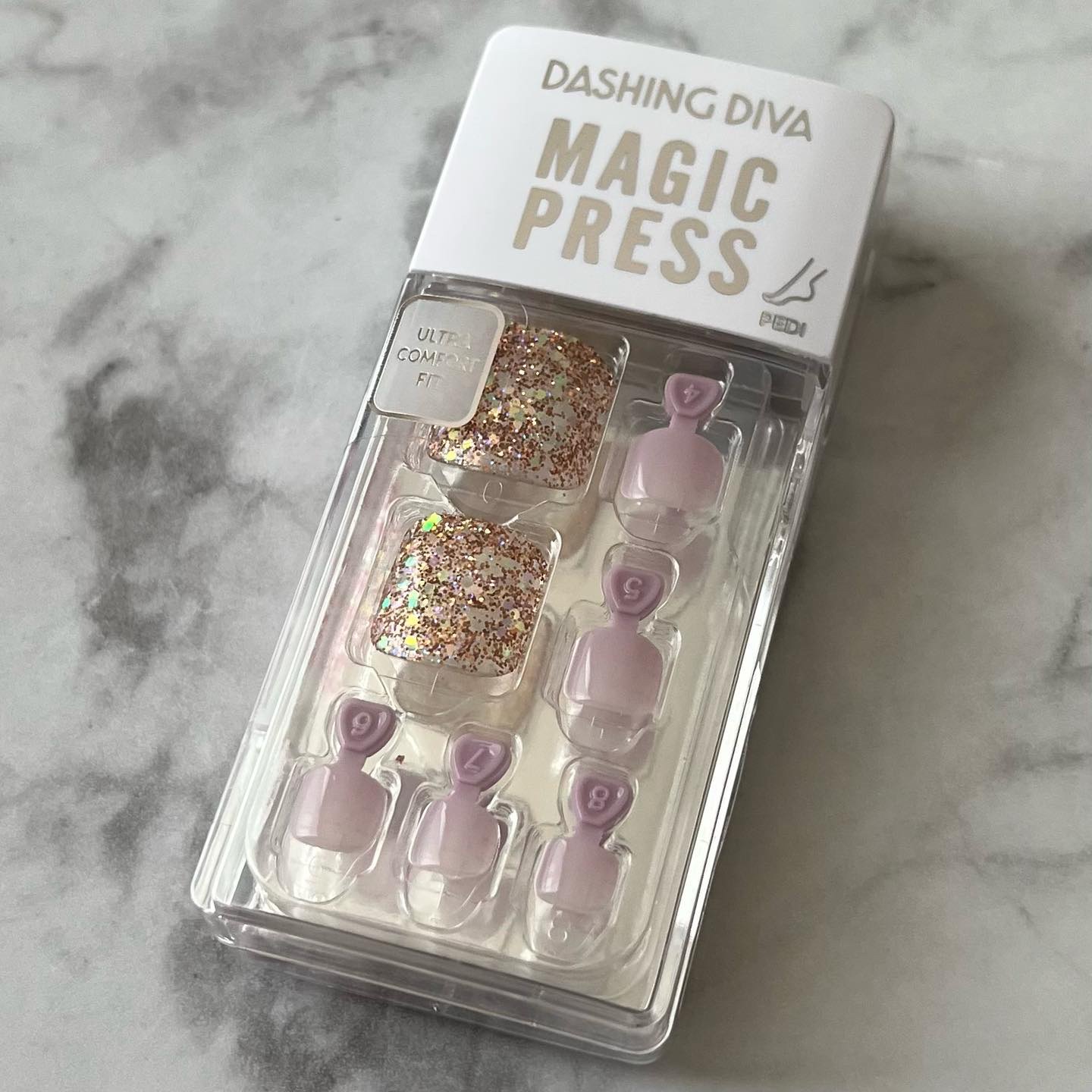 MAGIC PRESS FOOT Sparkling Sand/DASHINGDIVA MAGICPRESS/ネイルシールを使ったクチコミ（2枚目）