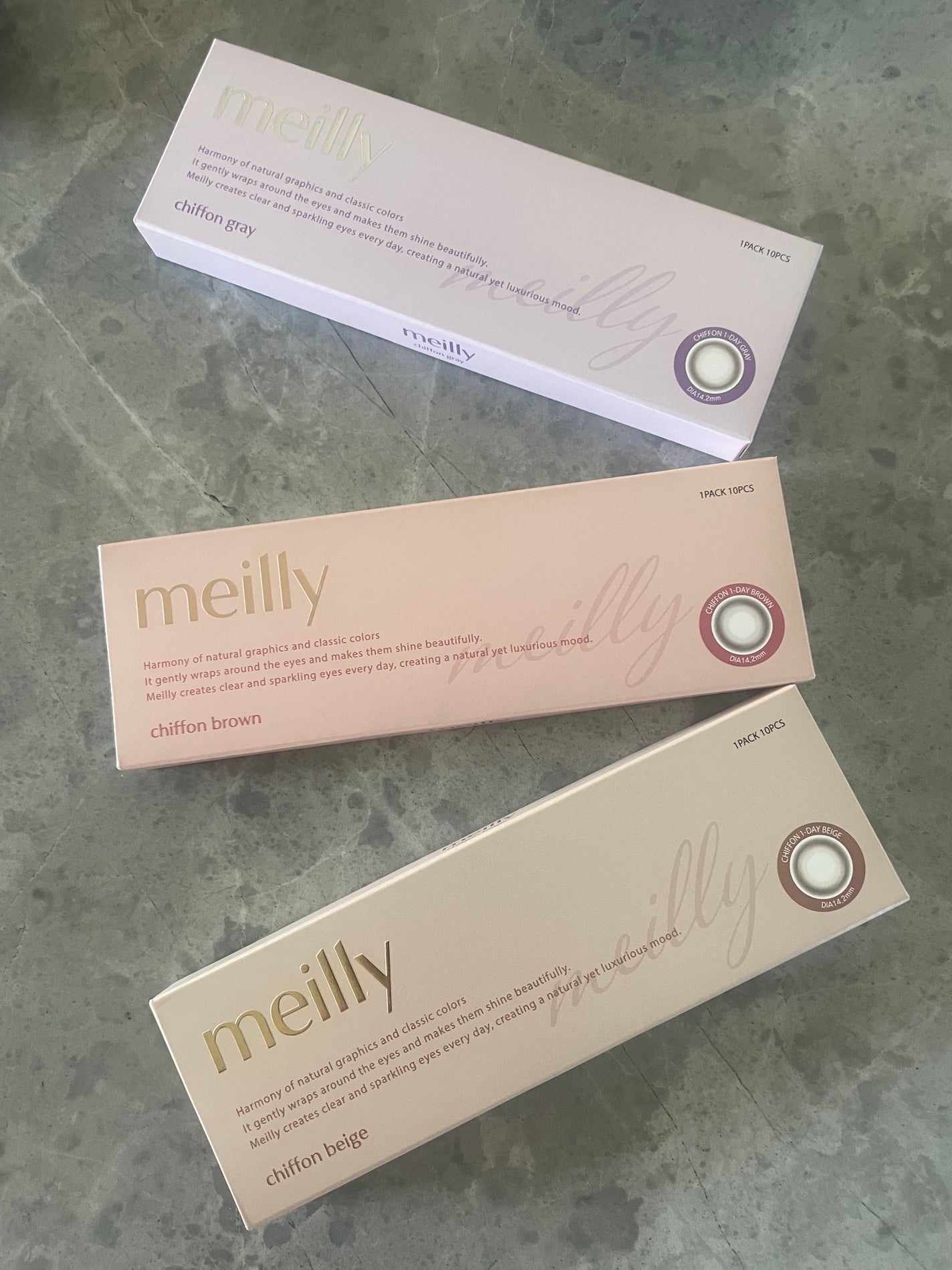 chiffon/meilly/ワンデー(1DAY)カラコンを使ったクチコミ(3枚目)