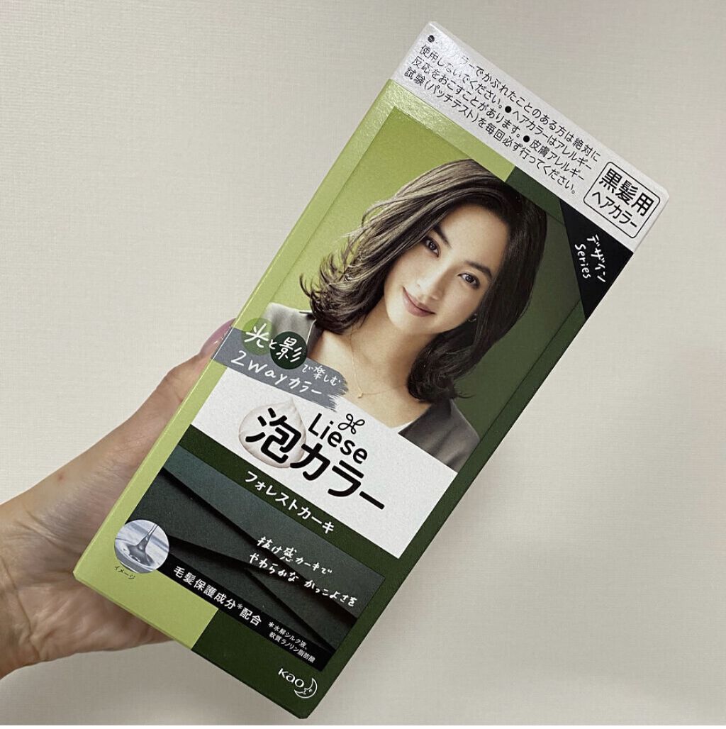 泡カラー フォレストカーキ/リーゼ/ヘアカラーを使ったクチコミ（2枚目）