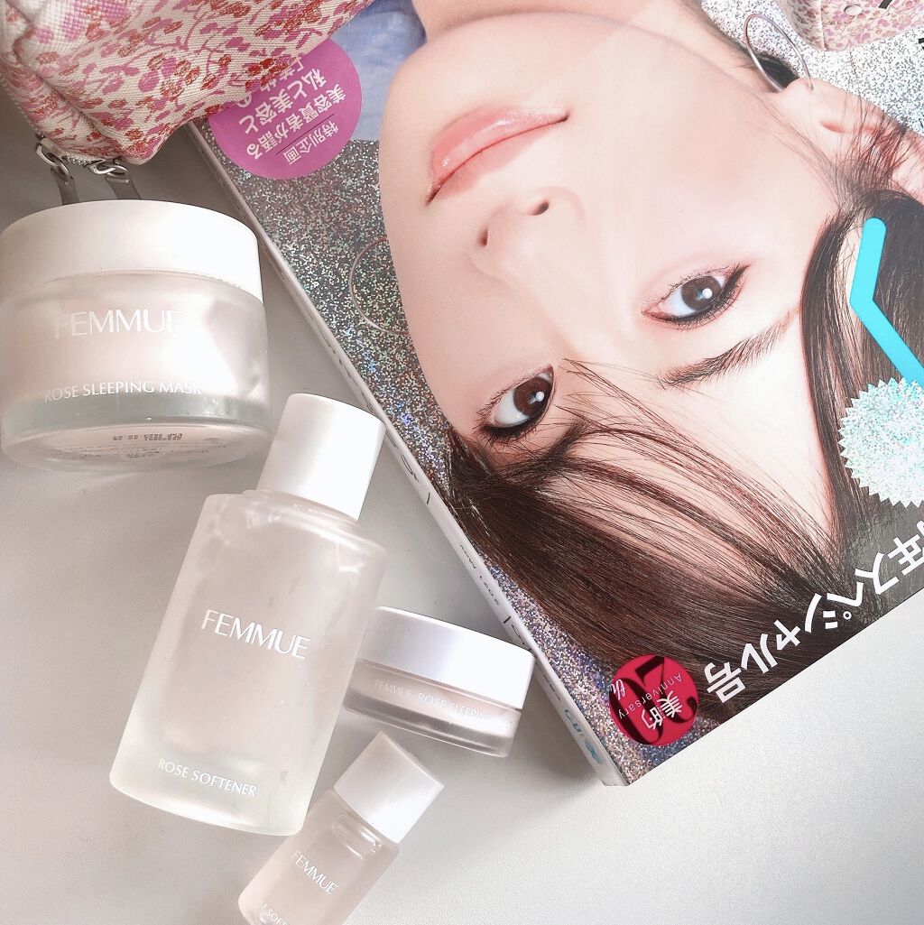 ローズウォーター スリーピングマスク/FEMMUE/フェイスクリームを使ったクチコミ（1枚目）