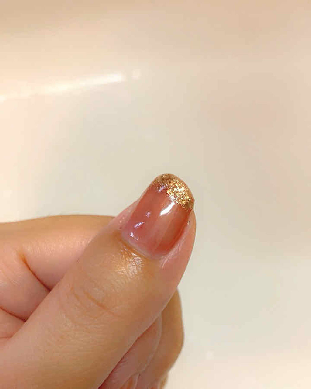 ジェルネイル 44.スパークリングゴールド/ジェルミーワン/ジェルネイルを使ったクチコミ（3枚目）