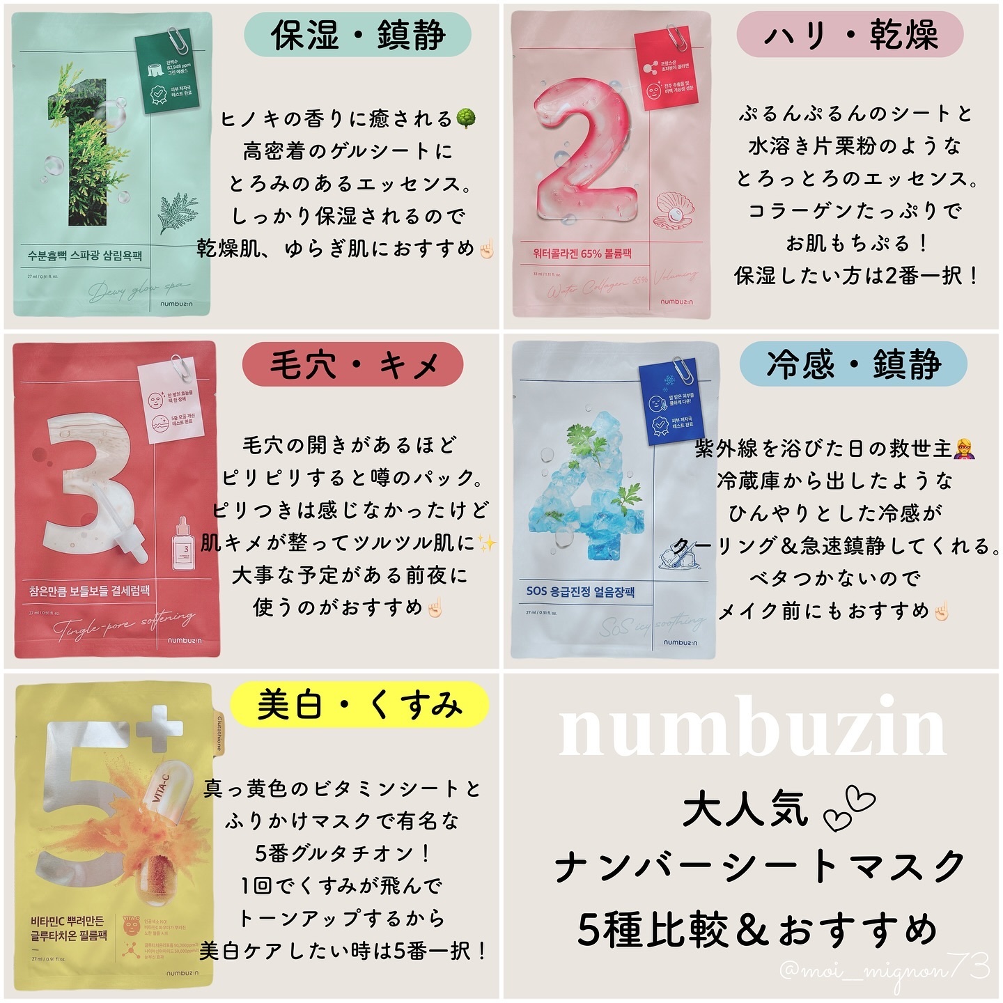 3番 すべすべキメケアシートマスク/numbuzin/シートマスク・パックを使ったクチコミ（1枚目）