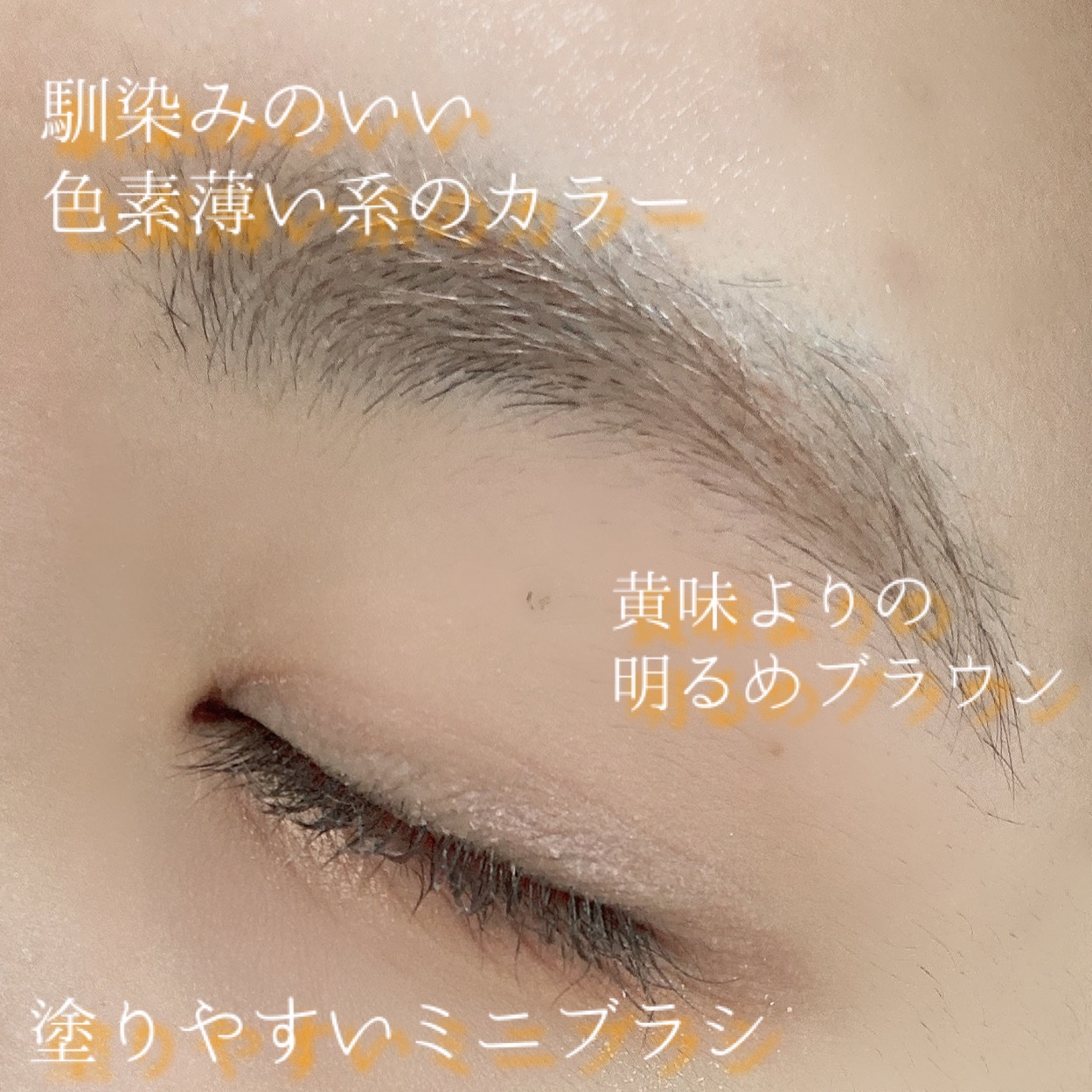 カラーインブロウマスカラ 01 ブラウンハニー/Ririmew/眉マスカラを使ったクチコミ（2枚目）