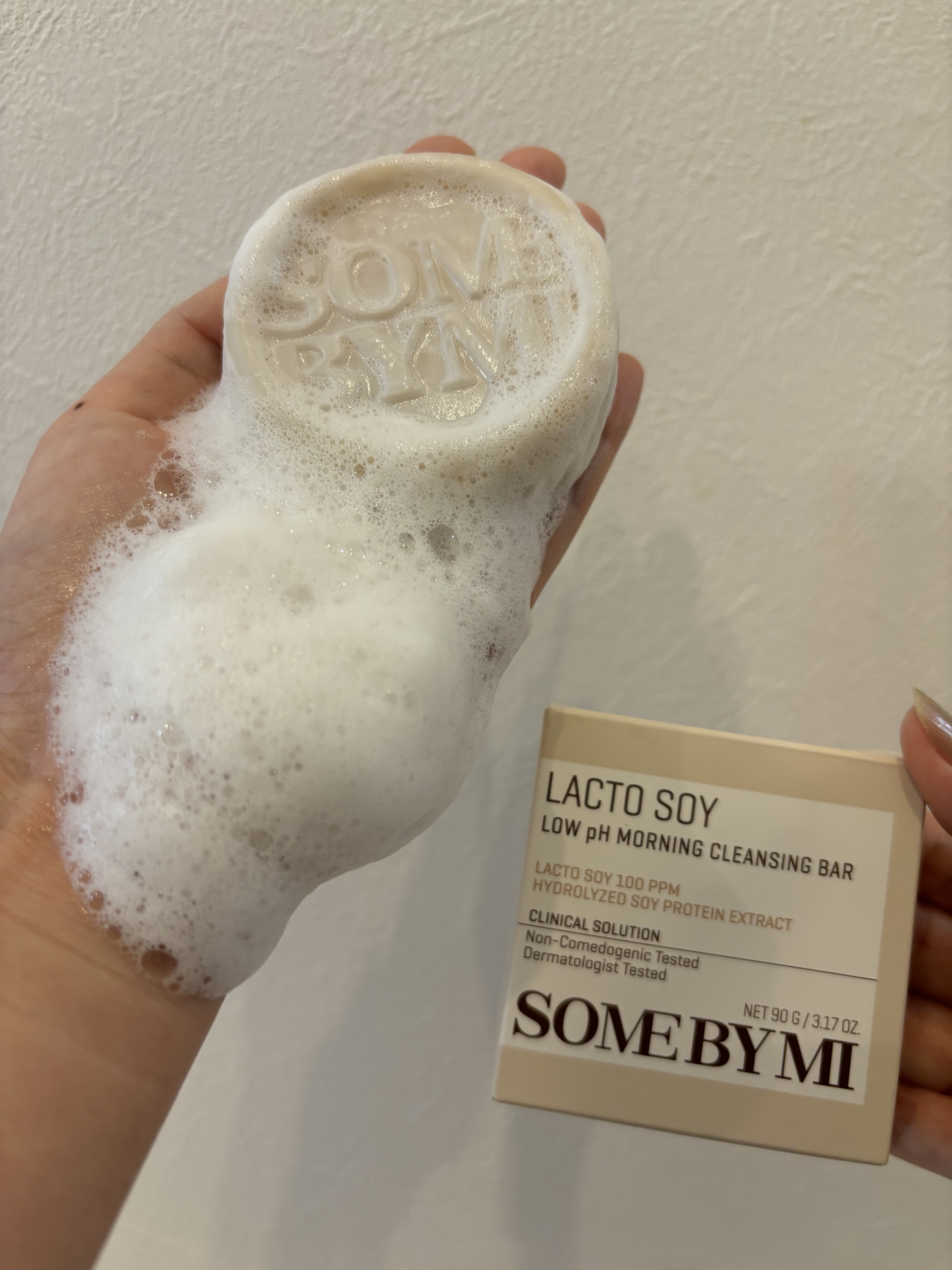 ラクトソイ弱酸性モーニングクレンジングバー/SOME BY MI/洗顔石鹸を使ったクチコミ（3枚目）