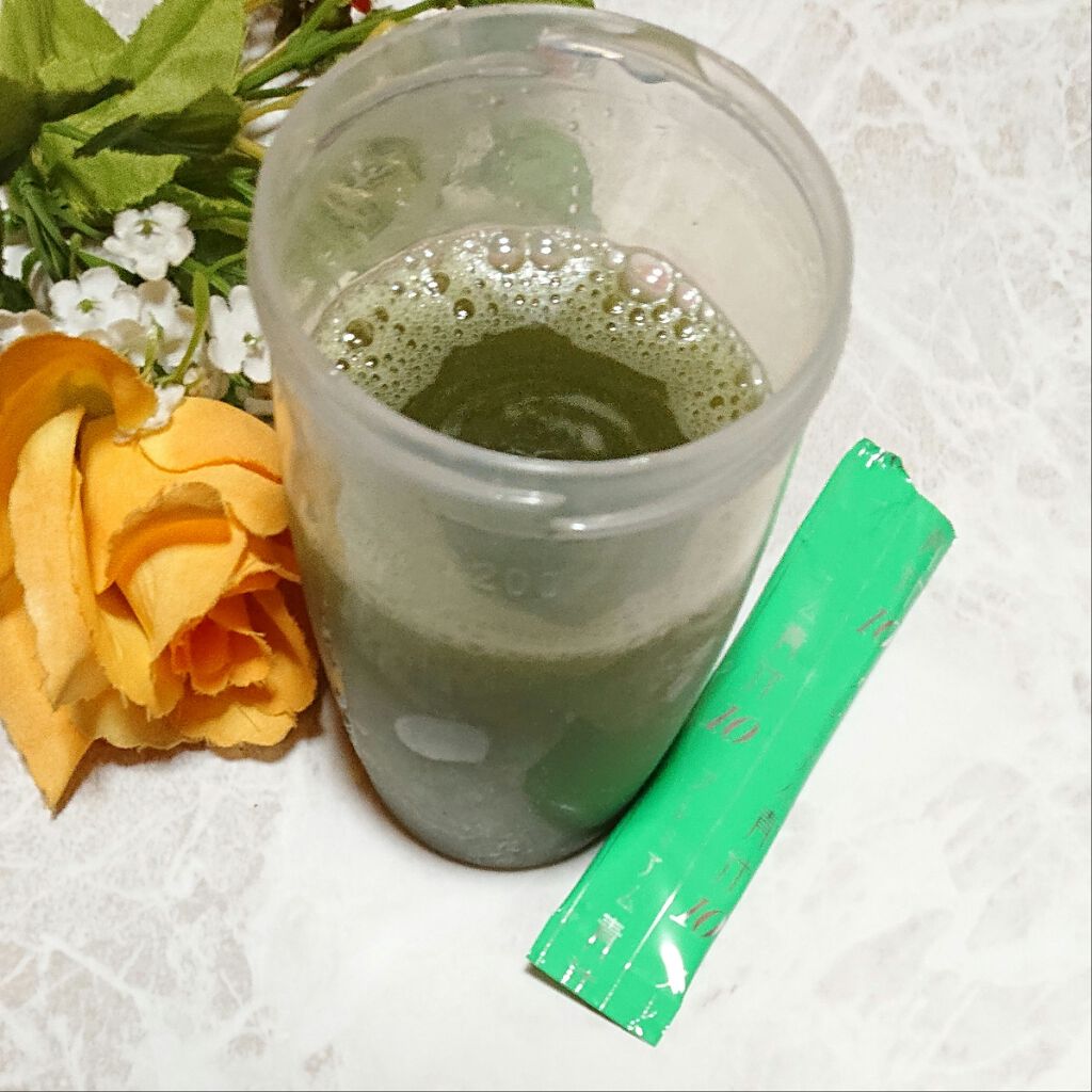 プレミアム青汁10 アロエプラス/バイワールド/青汁を使ったクチコミ（3枚目）