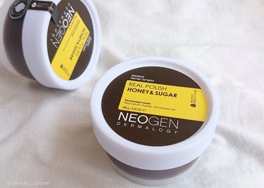 NEOGEN リアルポリッシュ ハニー＆シュガーのクチコミ「最近のお気に入り💛

NEOGEN
　リアルポリッシュ ハニー&シュガー
　>> 100g

.....」（1枚目）