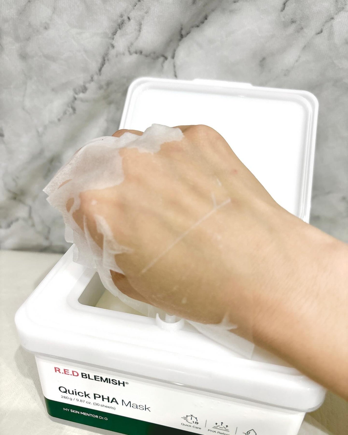 レッドブレミッシュクイックPHAシートマスク/Dr.G/シートマスク・パックを使ったクチコミ(3枚目)