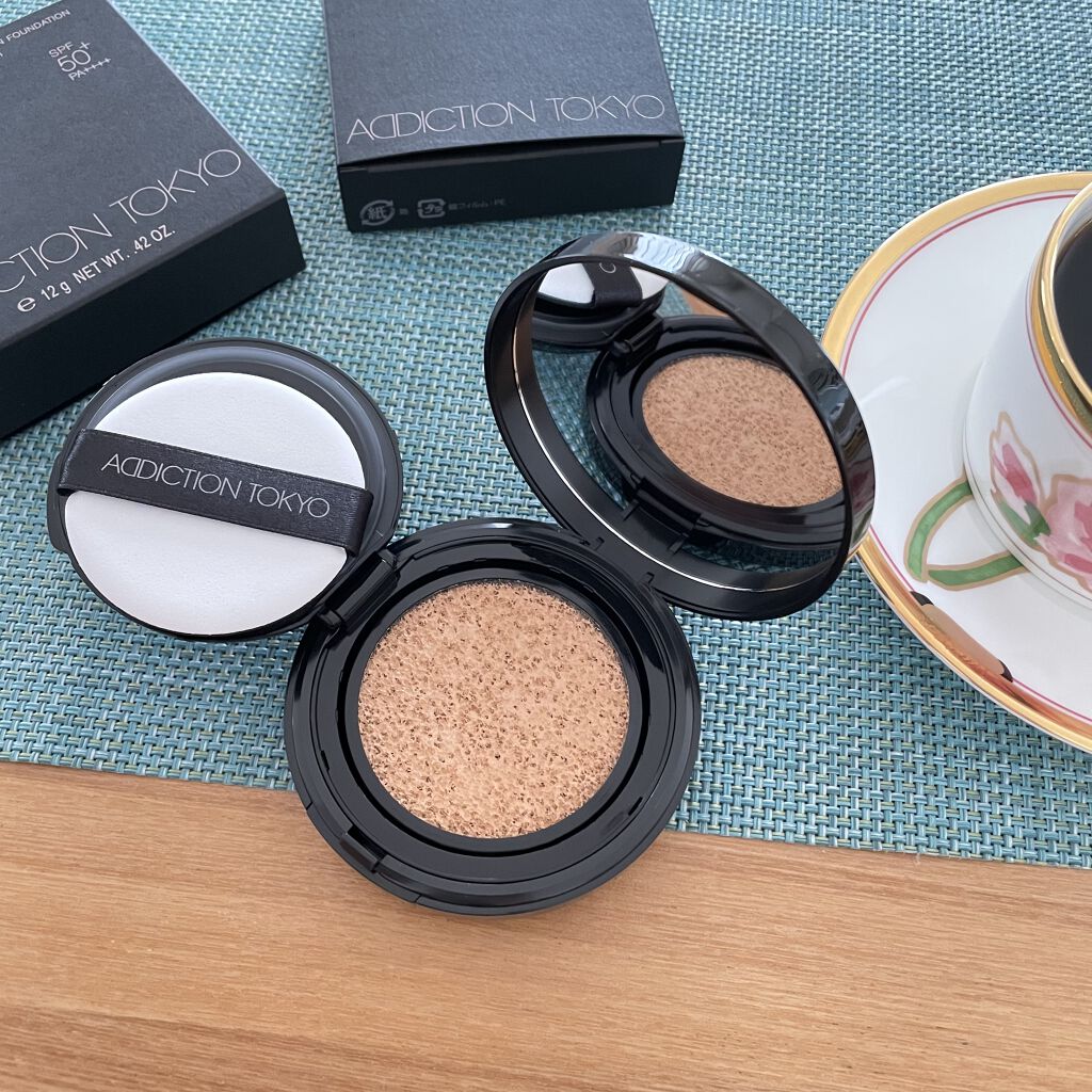 スキンリフレクト ラスティング UV クッションファンデーション クッションファンデーション ケース/ADDICTION/クッションファンデーションを使ったクチコミ（1枚目）