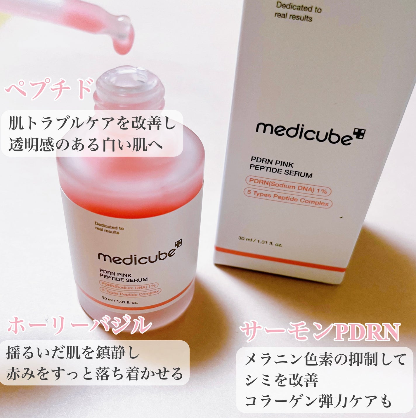 PDRNピンクアンプル PDRN 10,000ppm配合/MEDICUBE/美容液を使ったクチコミ(2枚目)