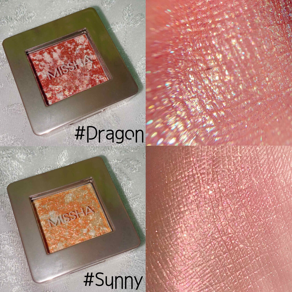 グリッタープリズム シャドウ/MISSHA/グリッターを使ったクチコミ（2枚目）