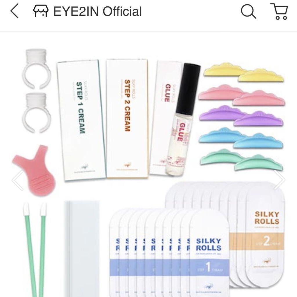 EYE2IN 低刺激 セルフプロ用 まつげパーマ 3種 セット/Qoo10/その他キットセットを使ったクチコミ（1枚目）