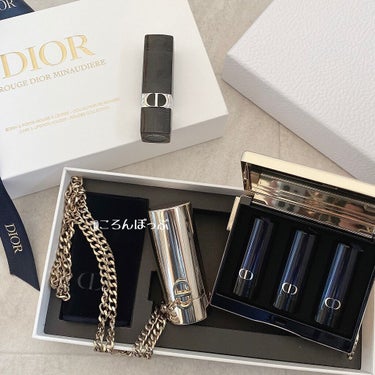 Dior ルージュ ディオール ミノディエールのクチコミ「Dior
ルージュディオールミノディエール

ホリデー購入品
可愛すぎるリップとケースのセット.....」（2枚目）
